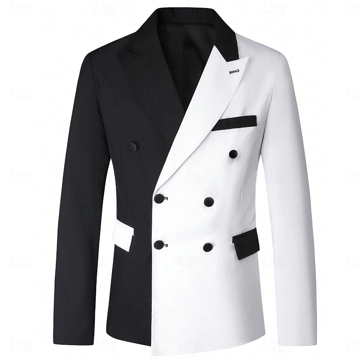Herren Party Heimkehr Anzüge Steigendes Revers Rote Burgunderrot Patchwork Figurbetonter Schnitt 2-teilig 2025 - $103.99 –P4