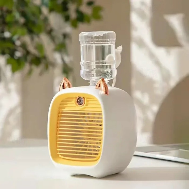 Ventilatore portatile per bambini, mini ventilatore ricaricabile con design a forma di volpe, umidificatore con nebulizzatore, apparecchio da scrivania estivo, raffrescatore d'aria portatile personale per uso domestico e in ufficio del 2025 a $19.99 –P8