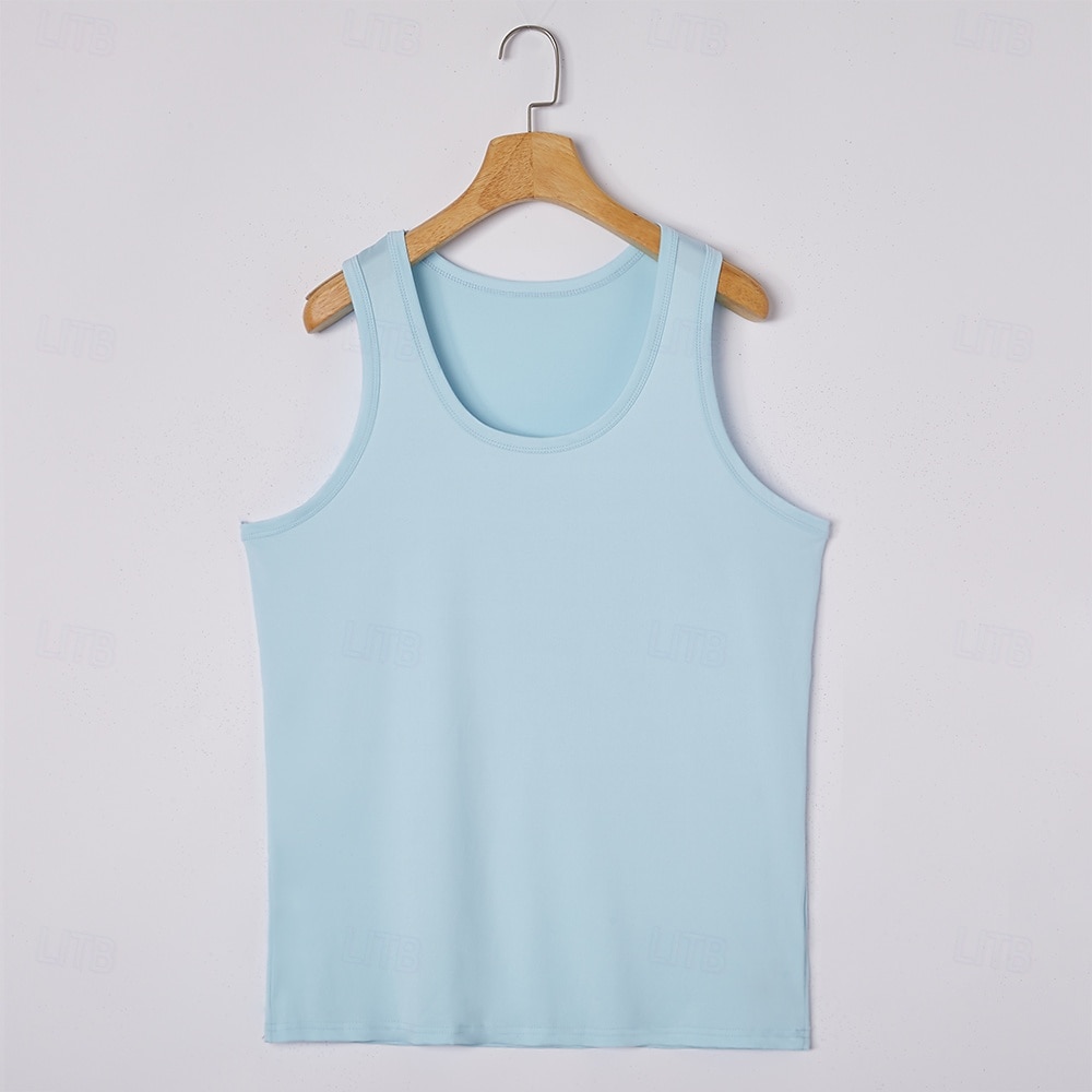 Herren Tank Top Weste Unterhemd Ärmelloses Shirt Ärmellos Rundhalsausschnitt Sommer Einfarbig Einfach Mode Klassisch Bequem Straße Lässig Sport Schwarz Weiß Rote Top T-Shirt für Herren 2026 - $12.49 –P8