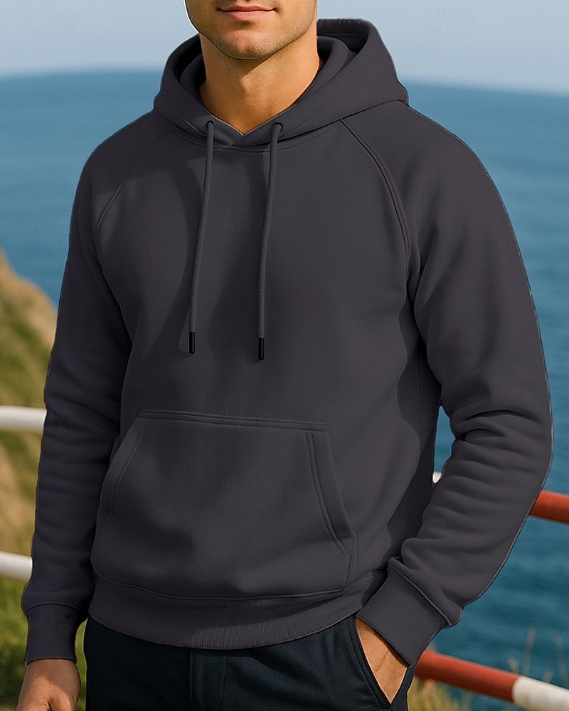 Hombre Sudadera informal Sudadera con capucha Con bolsillos Manga Larga Camiseta Ropa Deportiva Otoño Color sólido Moda Al Aire Libre Viaje Corriendo Ropa de deporte Ropa de Deporte Negro Amarillo 2025 - $21.99 –P13