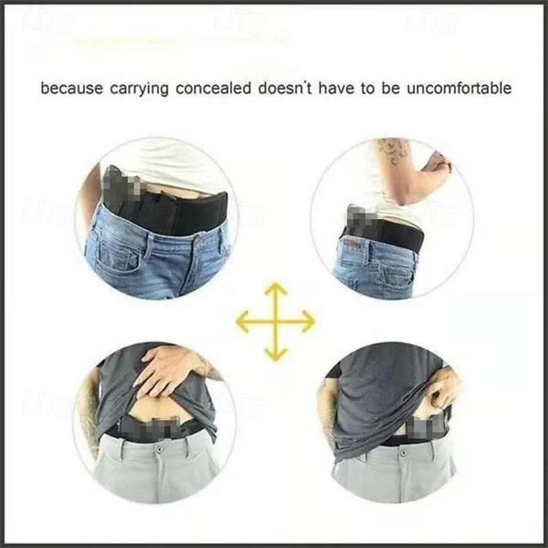 Ultimate Belly Band Holster Concealed Carry Waistband Pistol Holder Neoprene Tactical Holster Outdoor Hidden Carry Universal Gun Belt With Magazine Pouch Secure Handgun Clip 2026 - $11.99 –P7