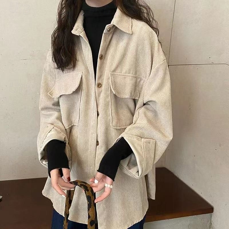 Damesoverhemd effen kleur elegant vintage dagelijks lange mouw bisschopsmouw overhemd kraag lange tops werk dagelijks uitgaan roze bruin abrikoos lente herfst winter lente, herfst, winter 2025 - $28.99 –P18