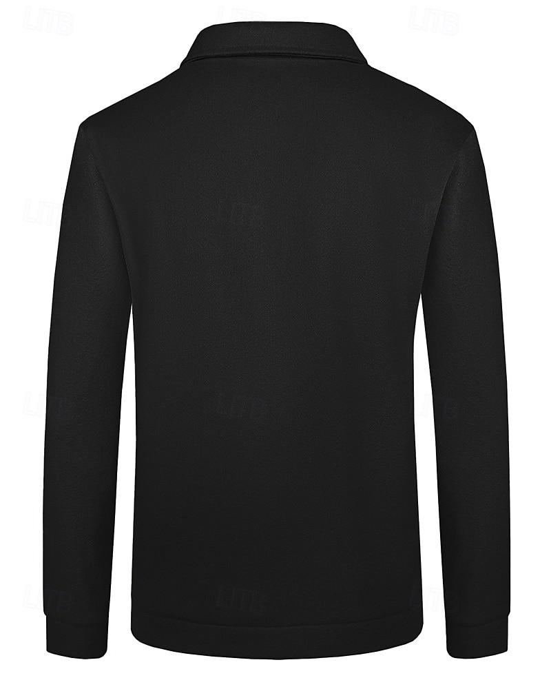 Herren Leichte Jacke Freizeitjacke Urlaub Täglich Atmungsaktiv Tasche Herbst Winter Einfach Mode Klassisch Revers Regulär Aprikose Schwarz Jacken 2025 - $32.99 –P14