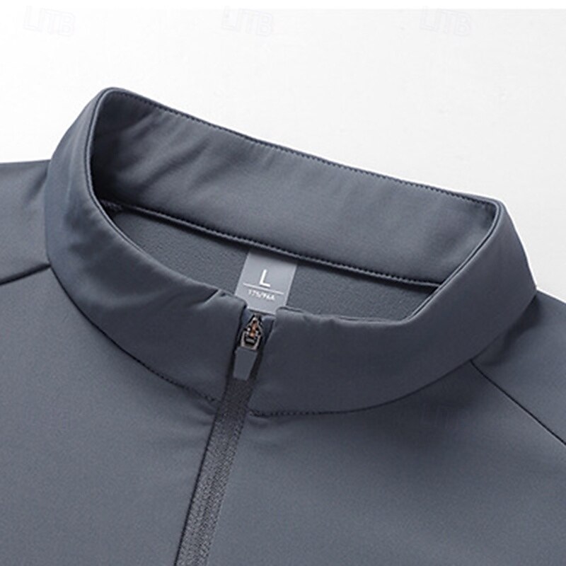 Per uomo Camicia da escursionismo cima dell'escursionismo Maglietta con cerniera a un quarto Manica Lunga Collo alla coreana Top Esterno Protezione Solare UV Asciugatura Rapida Traspirante Nylon del 2025 a $38.99 –P6