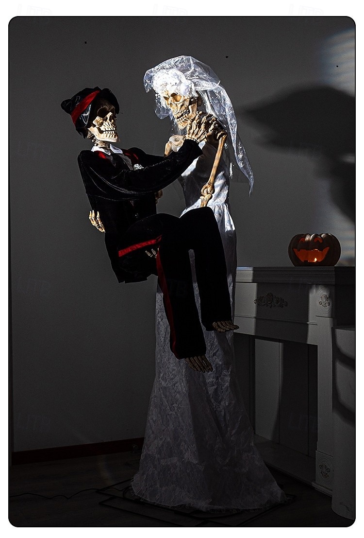 mexikanischer Tag der Toten, großes elektrisches Deko-Objekt, Halloween, Vergnügungspark, Spukhaus, bewegungsaktivierte Skelettbraut, Deko-Requisite 2025 - $883.39 –P2