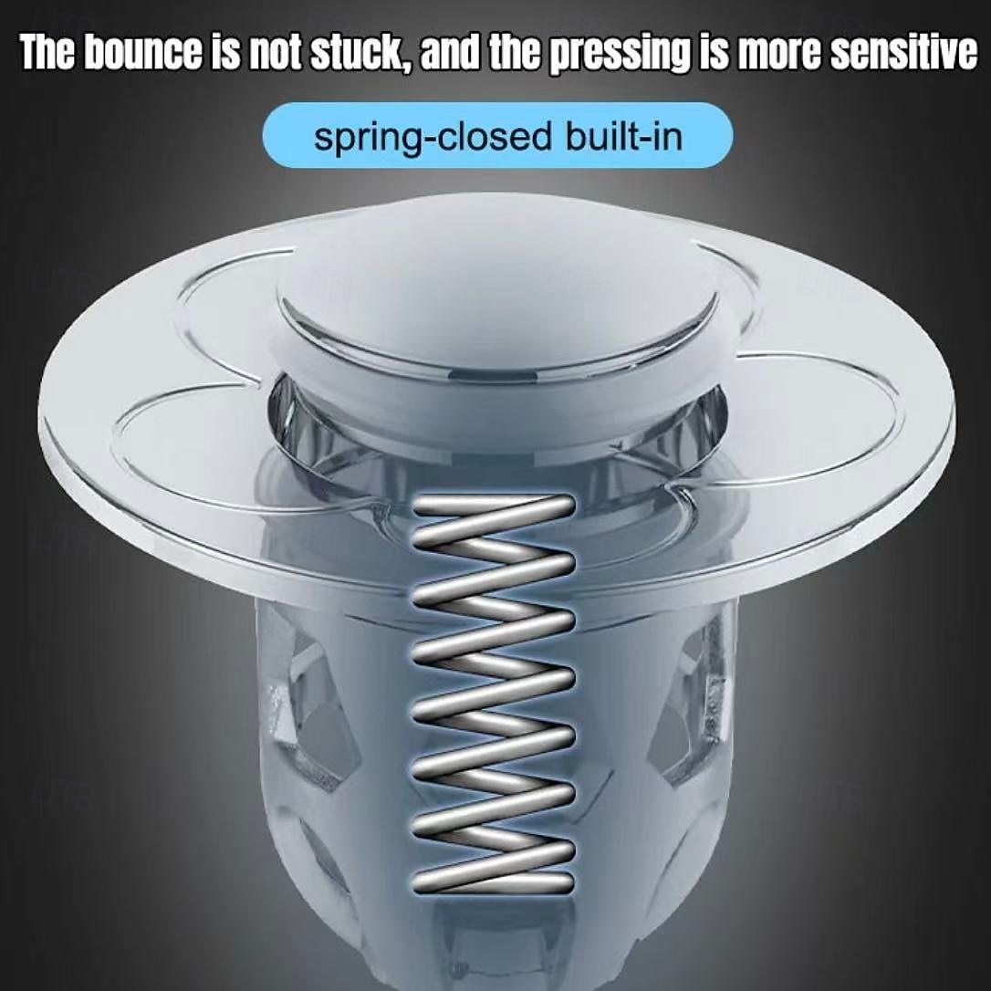 Bouchons de vidange universels pour évier de salle de bain, lot de 2 – Bouchon escamotable à pression avec noyau en laiton &lavabo de cuisine de 2026 ? $15.99 –P7