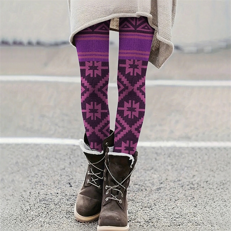 Per donna Pantaloni Leggings Leggings comodi Casual Boho Lunghezza intera Vita Alta Geometrico Elastico in vita Stampato Traspirabilità Confortevole Elasticizzato Vacanza Streetwear Abbigliamento del 2025 a $17.99 –P3
