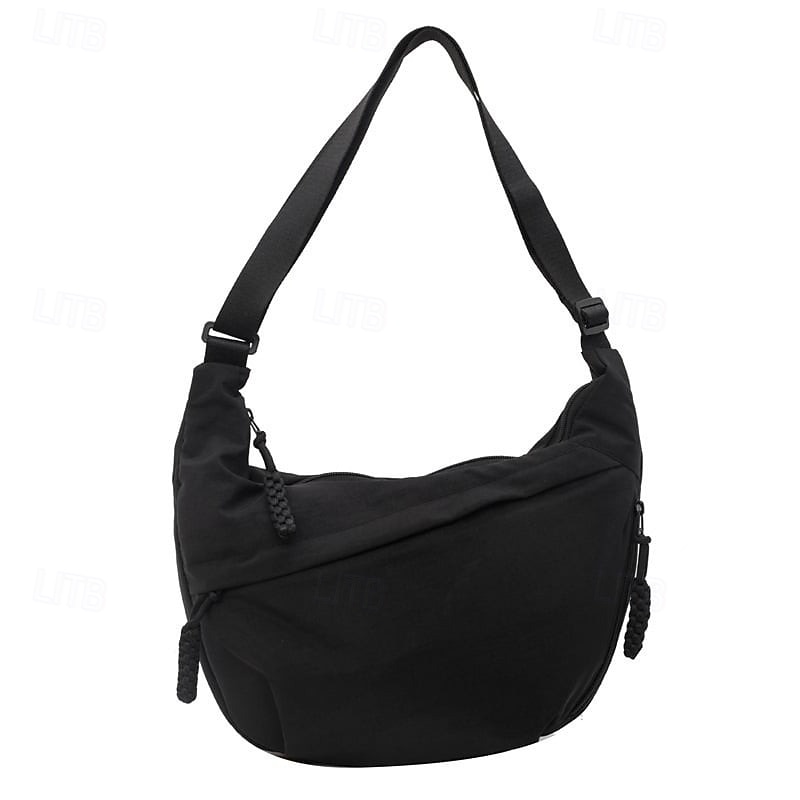 Dámská módní jednobarevná nylonová crossbody kabelka hobo, vodotěsná, lehká, ležérní, taška přes rameno, stylová, vysoce kvalitní, odolná, moderní, každodenní kabelka 2025 - $18.99 –P8