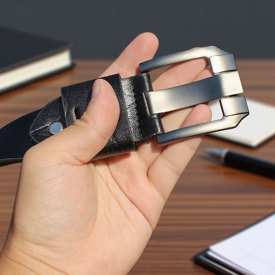 Herr Skärp Midjebälte Svart 8 PU läder Legering Modernt Modernt Enfärgad / vanlig färg Semester Dagliga kläder Ledigt / vardag 2025 - $7.99 –P1