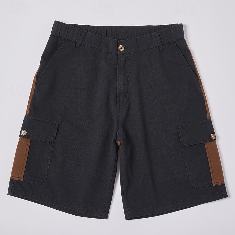 Férfi Rövidnadrágok Outdoor Shorts Alkalmi rövidnadrág Planinarske kratke hlače Kollázs Többzsebes Egyenes lábbal Színes Viselhető Nedvességelvezető Térdhossz Szabadtéri Hétköznapi Napi Divat 2026 - $31.99 –P3