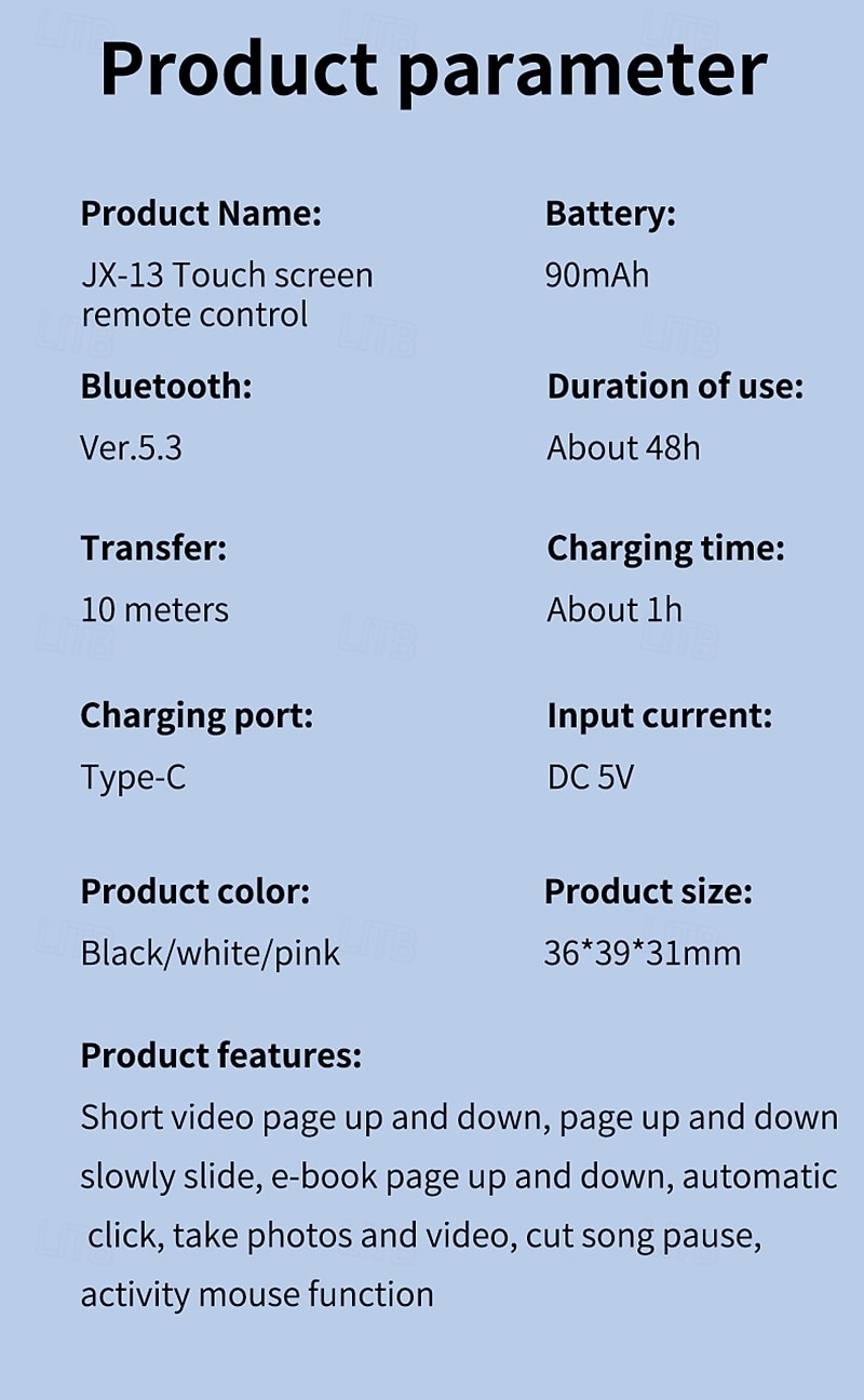 vingertop bluetooth afstandsbediening video scrollring en camera sluiter afstandsbediening 2025 - $24.99 –P17
