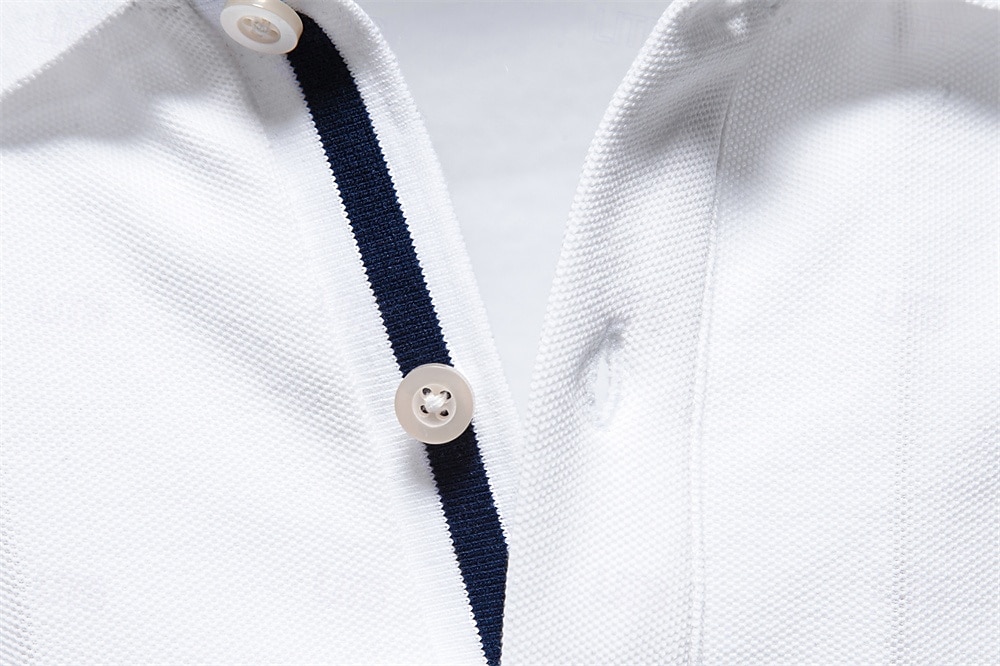 Herre Polo Arbeid Virksomhet Aftæpning Langermet Fritid Bekvem عادي Broderi Fargeblokk Alle årstider Normal Svart Hvit Mørk Marineblå Militærgrønn Lyseblå Polo 2026 - $21.99 –P23