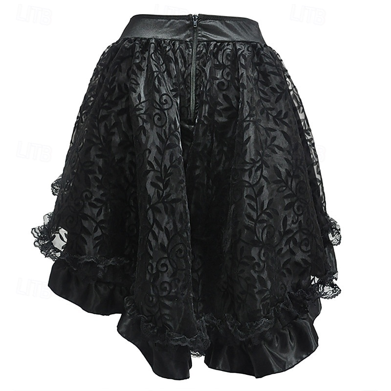Retro / vintage Punk & goottilainen Steampunk Hameet Gootti tyttö Rimpsu Naamiaispuku Naisten Fantasia Steampunk Naamiaiset Rento / arki Aikuiset Hame 2026 - $48.99 –P5