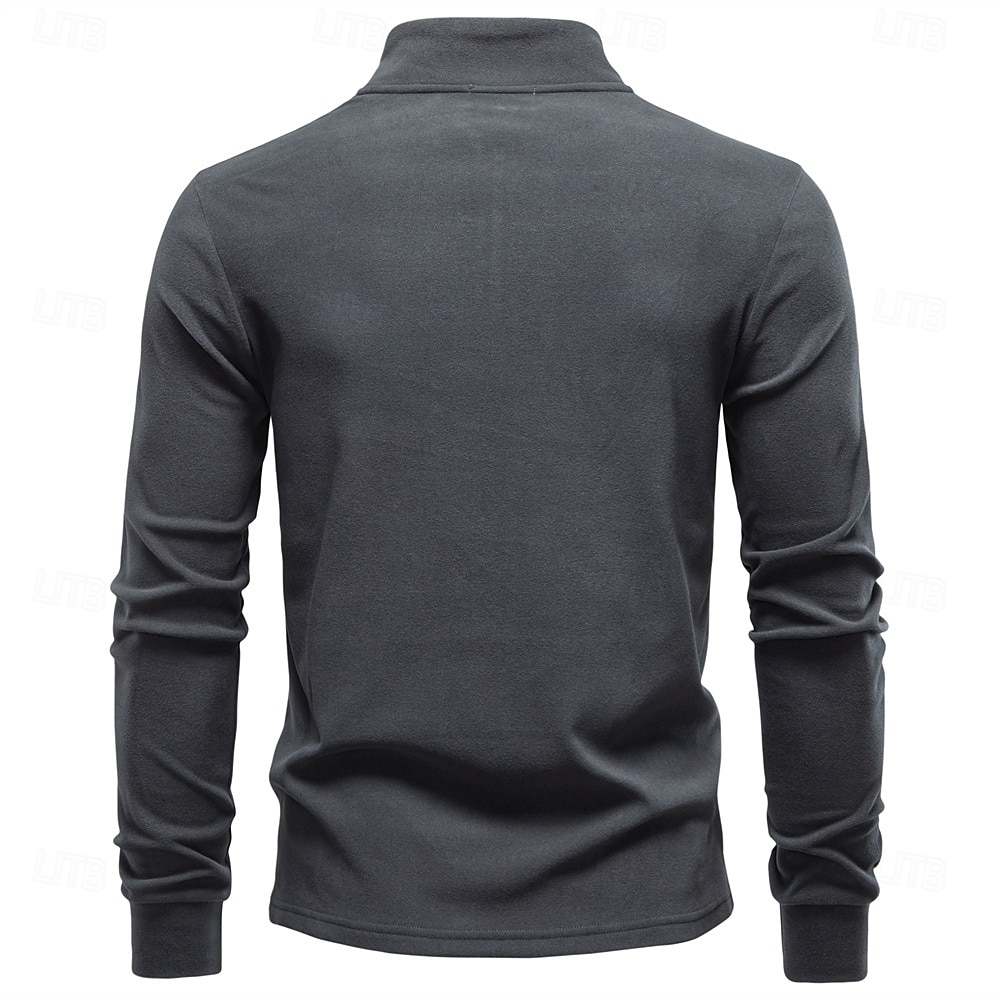 Per uomo Felpa con zip corta Nero Blu marino Blu Verde Cachi Collo Alto Semplice Lavoro Sport & Outdoor Casuale senza stampa Cool Casual Maglione Primavera Autunno Abbigliamento Felpe con cappuccio del 2026 a $26.99 –P20