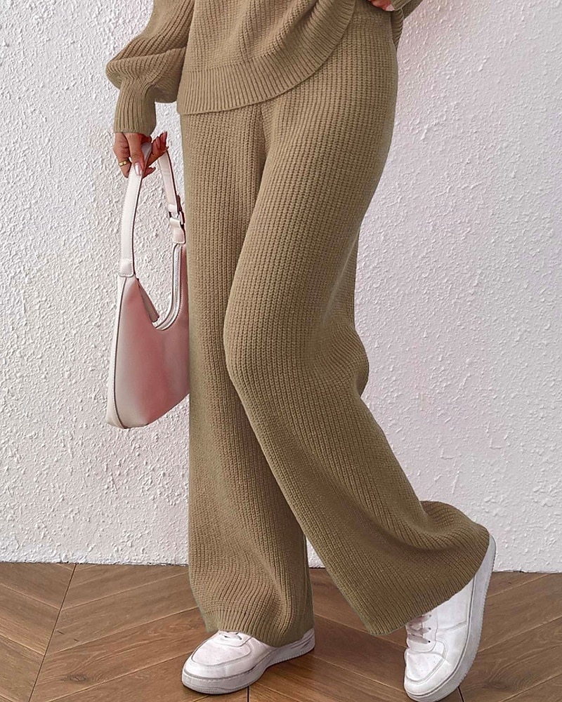 Γυναικεία Πλατύ Πόδι Πλατύ παντελόνι ανάπαυσης Κομψό στυλ street Καθημερινό Πλήρες μήκος Φυσικό Σκέτο Ελαστική μέση Άνετο ΕΞΩΤΕΡΙΚΟΥ ΧΩΡΟΥ Διακοπές Εξόδου Πορτοκαλοκόκκινο Κάμελ Μαύρο Χειμώνας 2025 - $24.99 –P18