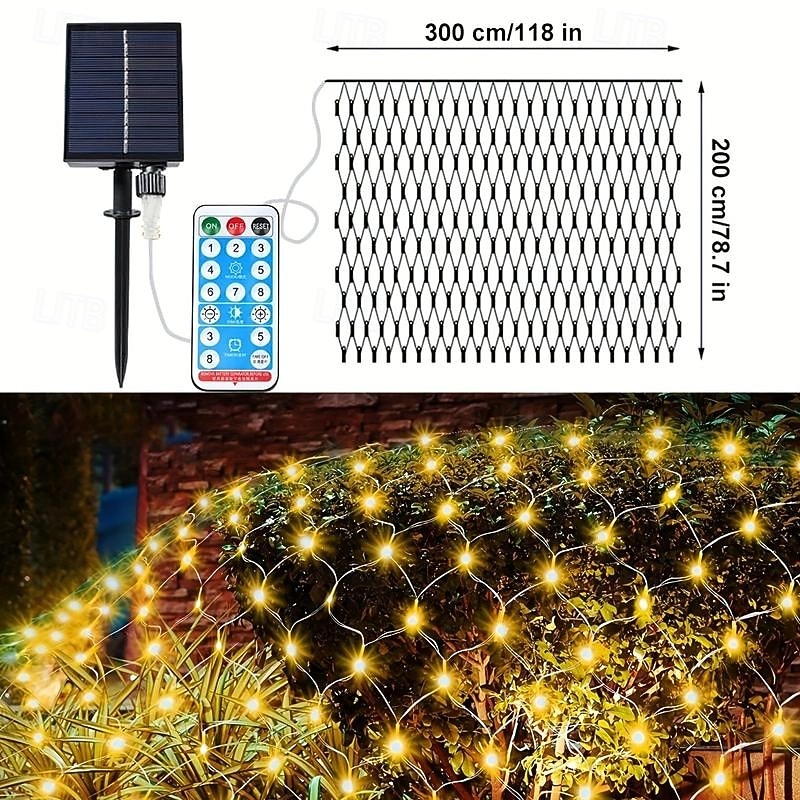 2025年 1.5m 3M 6メートル ストリングライト クリスマスストリングライト 96/192/672 LED EL 温白色 クールホワイト マルチカラー LEDネットメッシュストリングライト ハロウィーン ソーラー駆動 ホリデー 24 V  コレクション – $21.99 –P3