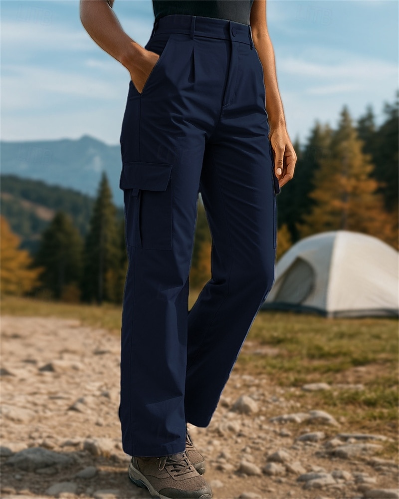 2026年 女性用 カーゴパンツ ハイキング パンツ 春 秋 アウトドア レギュラー 防水 防風 パンツ ポケット ブラック ピンク スパンデックス キャンピング＆ハイキング ゴルフ ランニング S M L XL XXL  コレクション – $26.99 –P6
