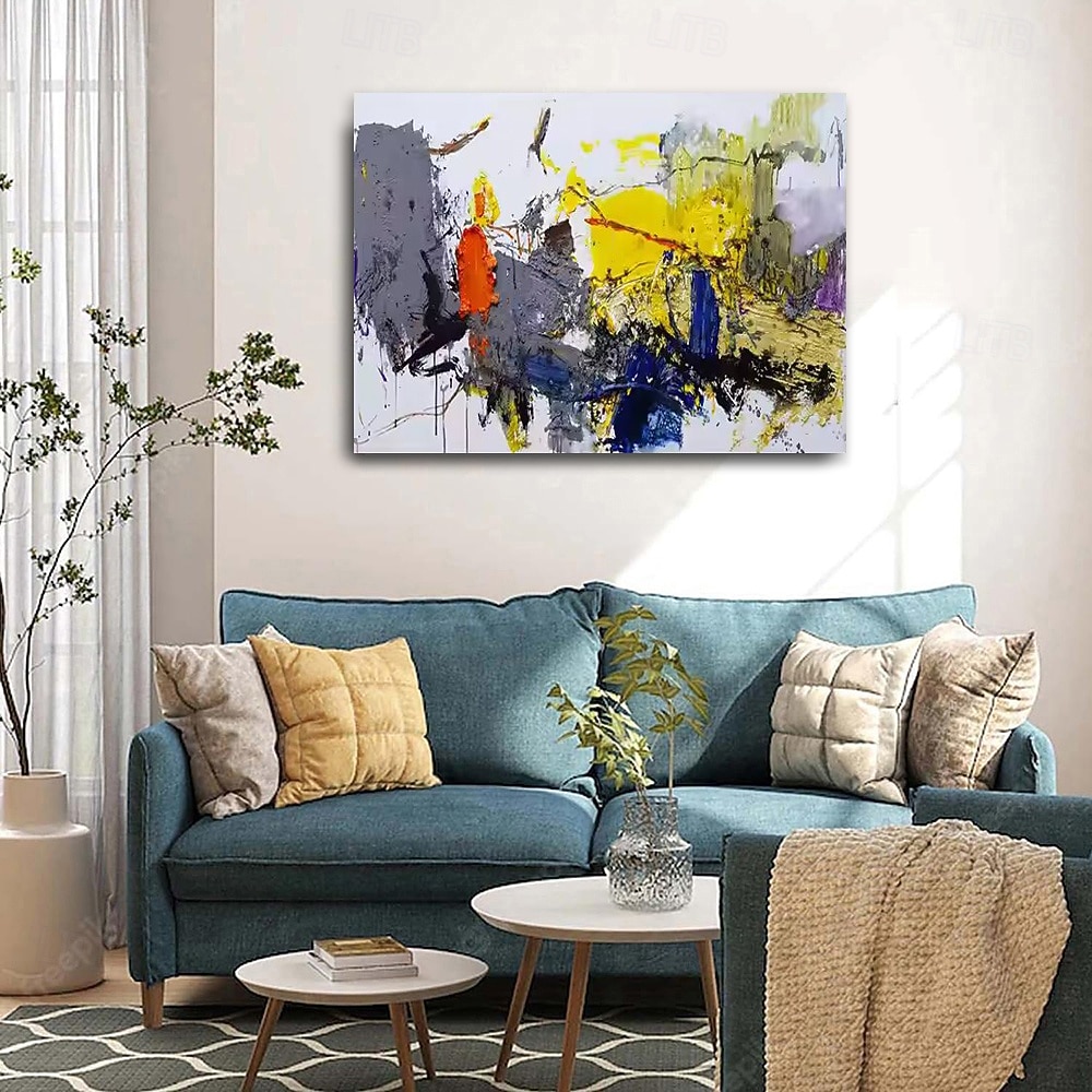 handgefertigtes Ölgemälde auf Leinwand, Wandkunst, Dekoration, moderne abstrakte Textur für die Inneneinrichtung, gerolltes, rahmenloses, ungedehntes Gemälde 2025 - $51.99 –P3