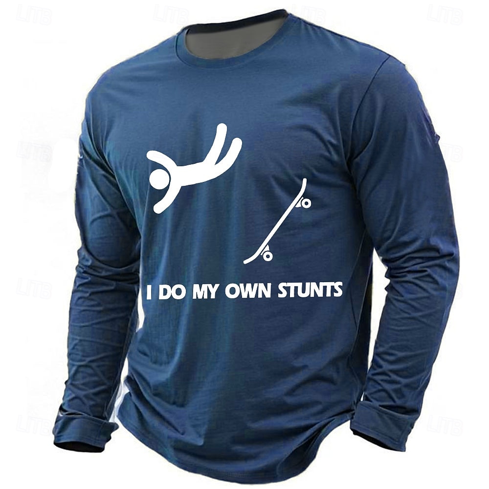 Férfi Hosszú Ujjú Grafikus Póló Én Végzem A Művemet Gördeszka Vicces 2025 - $19.99 –P1