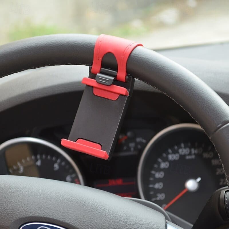 Support de téléphone portable pour volant de voiture, support de tableau de bord portable, support créatif pour la navigation, support mains libres sécurisé pour téléphone, support universel pour smartphone de véhicule, accessoire de 2025 ? $6.99 –P1