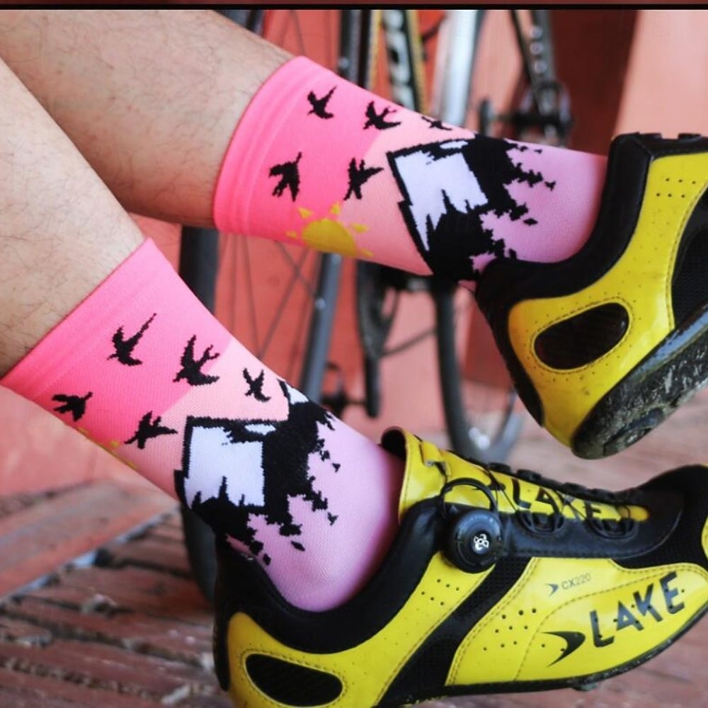 Calcetines Calcetines Ciclismo Calcetines de bicicleta Calcetines deportivos Calcetines atléticos Camping / Senderismo Senderismo Ejercicio al Aire Libre Bicicleta / Ciclismo Alta elasticidad Cómodo 2025 - $12.99 –P4