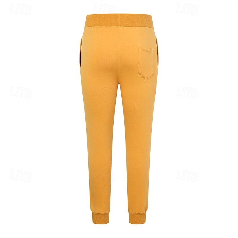 Per uomo Pantaloni in Pile Pantaloni da tuta Joggers Pantaloni invernali Pantaloni Coulisse Tasca Elastico in vita Semplice Comodità Caldo Sport all'Aperto Quotidiano Moda Casual Nero Giallo del 2025 a $21.99 –P5