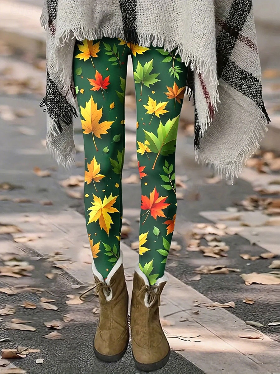 Dam Leggings Semester Vintage Mode Hel längd Högmidjad Grafik Djur Katt Tryck Termisk Varm Mjuk Andas Stretchy Formell Utomhus Semester Svart Orange Grön Regnbåge Vår Höst Slim 2025 - $22.99 –P4