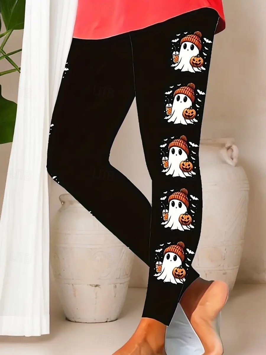 Per donna Leggings Vacanza Vintage Moda Lunghezza intera Vita AltaPantsHalloween Grafico Teschio Stampa Calore Termico Morbido Traspirante Elasticizzato Formale All'aperto Vacanza Nero Rosso del 2025 a AED 85.07 –P3