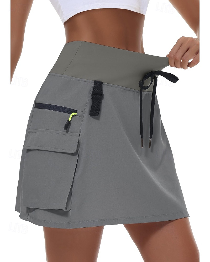 Dam Kjol Ledigt Ovanför knäet Mellanhög midja Kjolar Färgblock Lappverk Microelastisk Semester Gata Svart Vit Gul Mandel Höst Polyester 2025 - $25.99 –P12