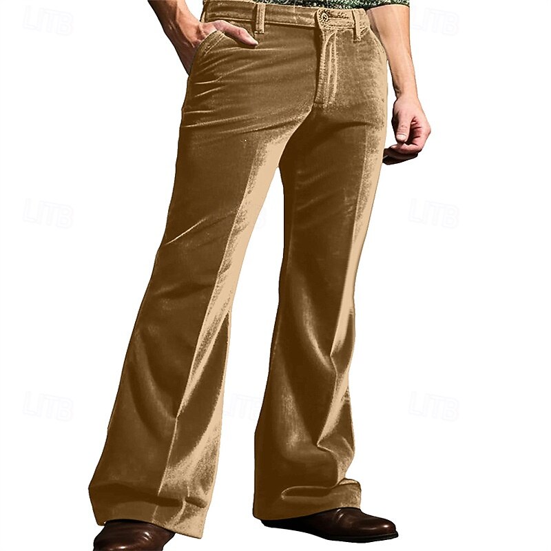 Herren Anzughose Cordhose Schlaghosen Hose Chinos Tasche Knöpfe Einfach Komfort Formell Party Arbeit Mode Klassicher Stil Armeegrün Blau Mikroelastisch 2025 - $27.99 –P4