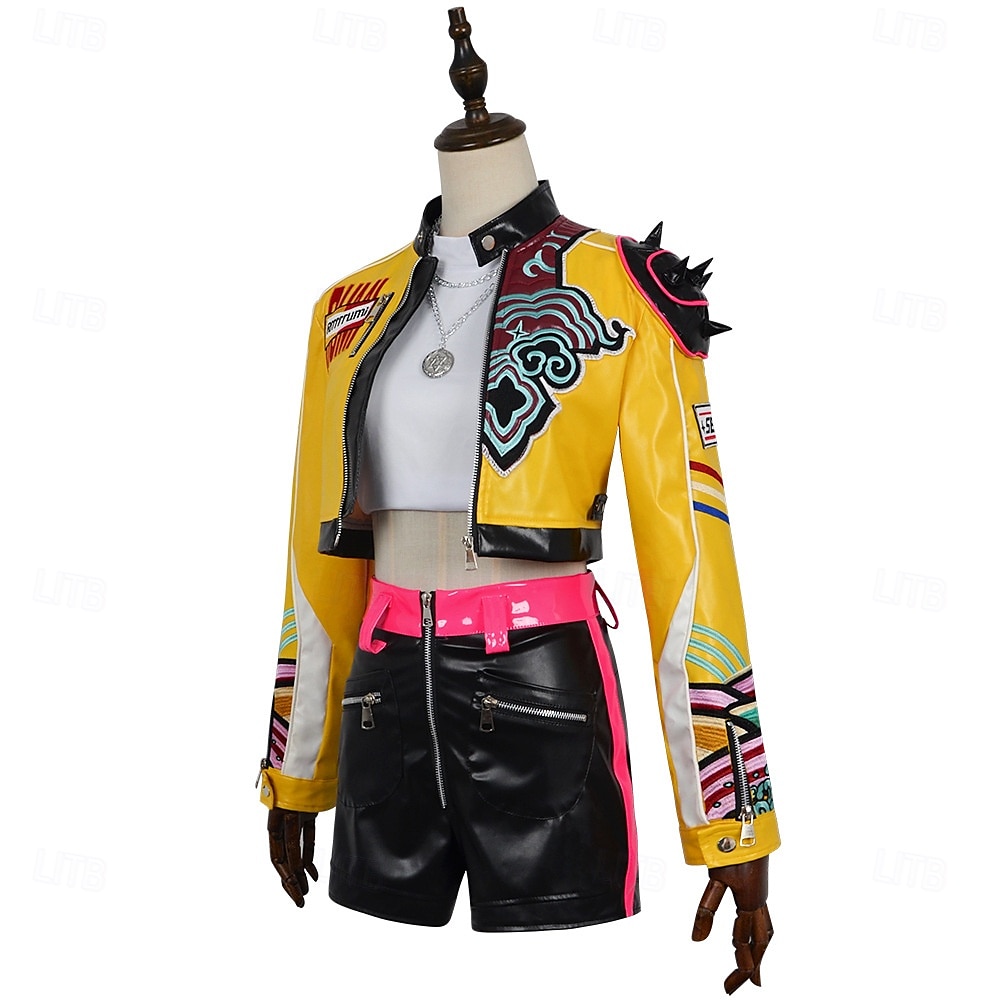 Kpop-inspiriert Von koreanischen Idolen inspiriert Idol Popstar Kostüm Festkleidung Virtuelles Idol for Damen Erwachsene Halloween Karneval Leistung Comic-Konzert Anime Expo 2026 - $155.99 –P5