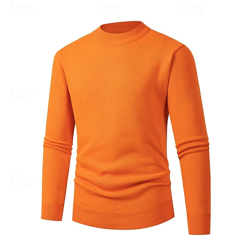 Miesten Neulos Neulepusero Joustin Neuloa Tavalliset topit Kudottu Tiukka Tavallinen Tiukka pyöreä kaula-aukko Neuleet Nykyaikainen Kausaliteetti Arki-asut Vaatetus Syksy Musta Valkoinen M L XL 2025 - $25.99 –P5