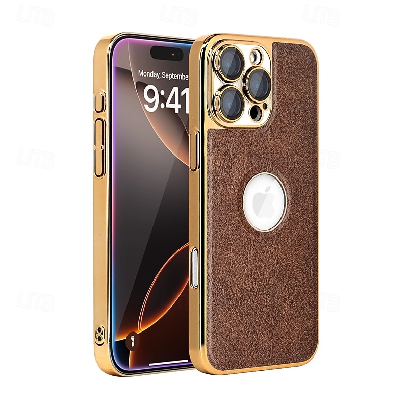 2025年 電話 ケース 用途 iPhone 16 15 14 Pro Max Plus 13 Pro Max バックカバー ワイヤレス充電をサポート 耐衝撃 レトロ風 TPU PUレザー コレクション – $13.99 –P15