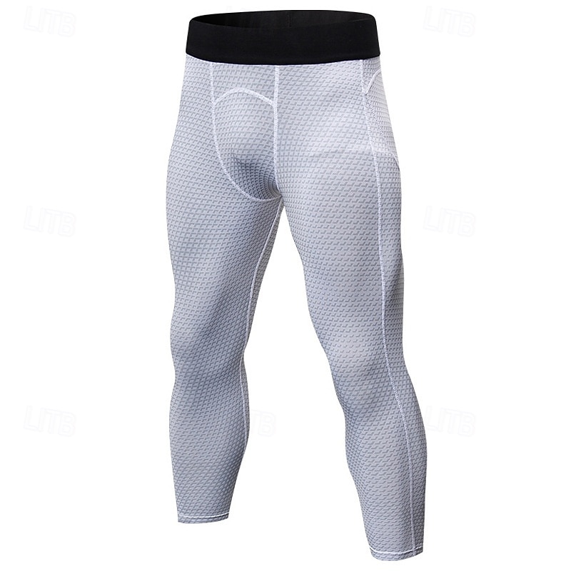 Men's Compression Pants Compression Tights Leggings Sports Baselayer 3D High Waist Bottoms Athleisure Gym Workout Fall Quick Dry Gym Basketball Athletic Regular Fit Sportswear Activewear Solid Colored 2025 - $18.99 –P3