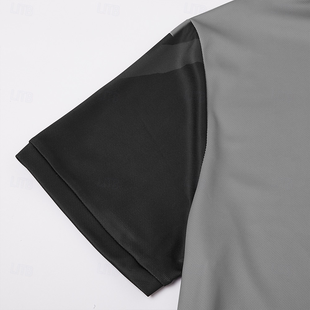 Homens Abstrato Linha Pólo Manga Curta Camisas polo Camisas de colarinho Casual Recorrer Ao ar livre Roupa Esportiva Roupa Diária Bolsos Impressão 3D Botões Verão Castanho Escuro Cinzento de 2026 por BHD 8.64 –P7