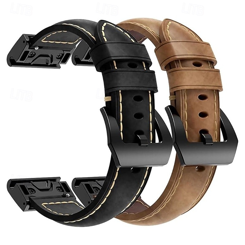 Ремешок для часов для Garmin Fenix 8 43mm 47mm 51mm 7X 7S 7 Pro Approach S70 Epix Pro 42mm Instinct 2X Tactix Forerunner 955 255 Enduro Marq Descent Quatix 20mm 22mm 26mm Искусственная кожа Замена 2025 - $18.99 –P2