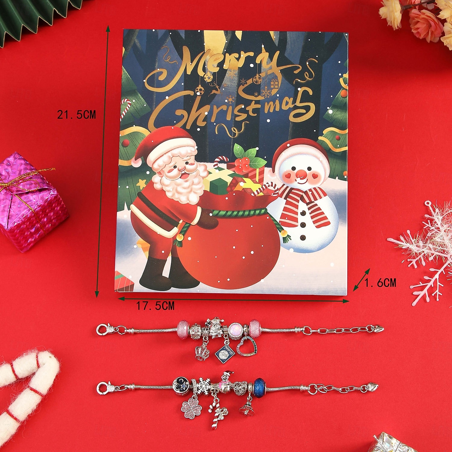 Christmas Advent Calendar Bracelets 2025 for Girls, 24 Days DIY Jewelry Making Kit with 22 Charm Beads and 2 Adjustable Bracelets, Xmas Countdown Gift for Kids Teens Women 2025 - $21.99 –P3