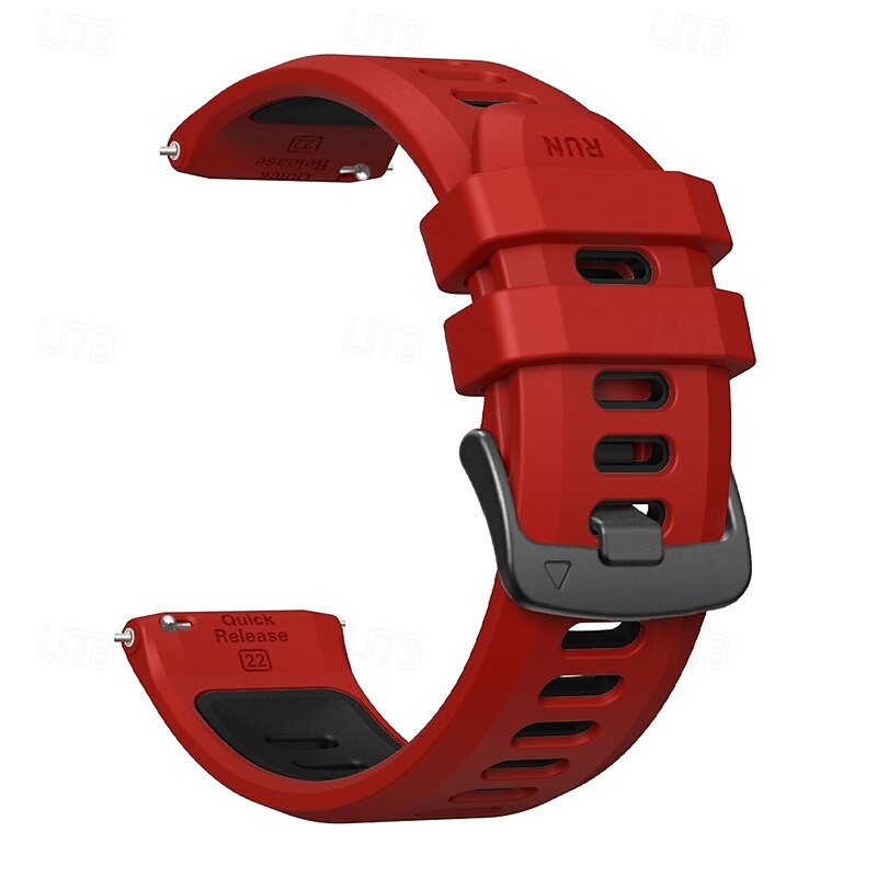 Klokkerem til Garmin Forerunner 570 47 mm/265 (musikk)/255 (musikk)/Venu 3/Vivoactive 4 Marq Descent Quatix 22 mm silikonrem i rustfritt stål, tofarget 2025 - $15.99 –P11