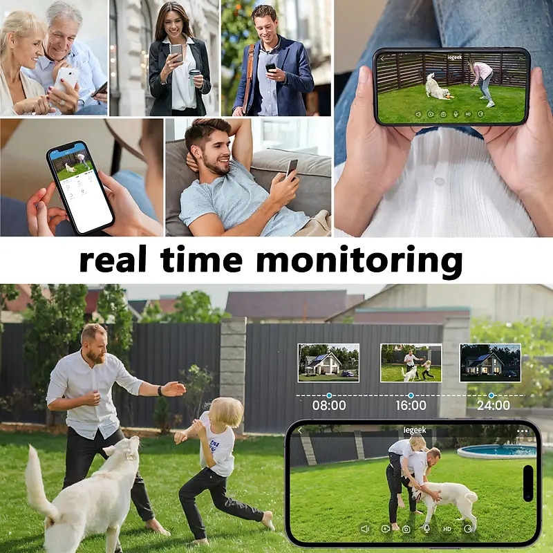 Outdoor Solar-powered Camera With Smart Ai Alerts Wifi Camera With Dual Lenses 360 View Of Home Security System With Human Detection Automatic Tracking Colour Night Vision And Pir Sensor. 2025 - $67.99 –P11