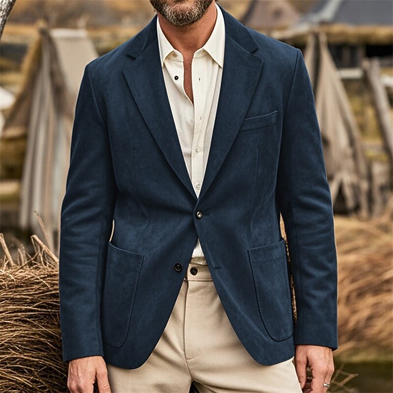 Per uomo Giacca in finta pelle scamosciata Blazer in finta pelle scamosciata Affari Cocktail party Ricevimento di matrimonio Moda Casual Primavera Autunno Finta Pelle Scamosciata Semplice Tasca del 2025 a $58.99 –P8