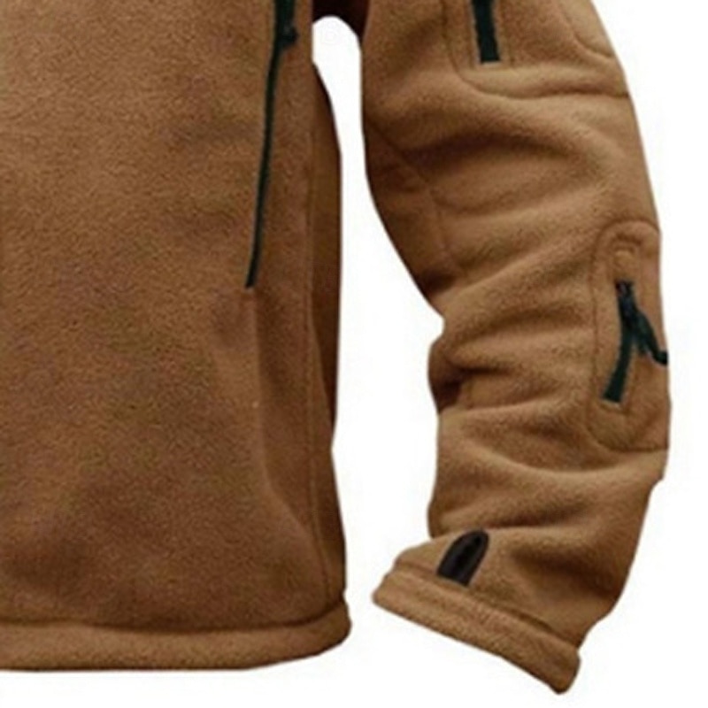 Per uomo Felpa con cappuccio Felpa con cappuccio a zip intera Felpa con cappuccio in pile Felpa con cappuccio tattica Nero Verde militare Cachi Grigio Con Cappuccio Semplice Tasca Sport & Outdoor del 2025 a $27.99 –P7