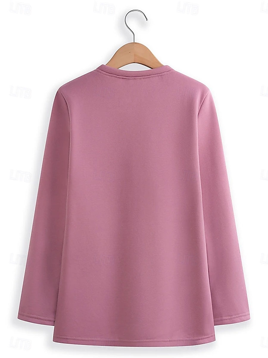 Damen Elegant Warm Mode Zweiteilige Sets Trainingsanzug Hosen-Sets Langarm Bischofsärmel Rundhalsausschnitt Grafik Buchstabe Druck Outdoor Urlaub Täglich Rosa Blau Grau Frühling Normale Passform 2025 - $41.99 –P6