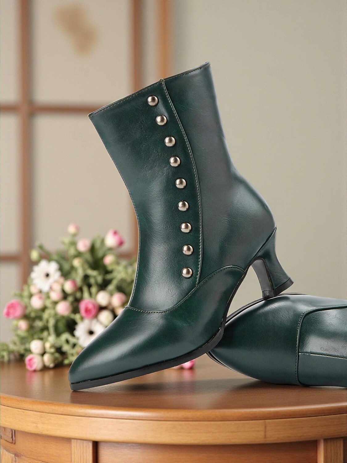 Women's Edwardian Victorian Button Ankle Boots - Two-Tone Leather Retro Heeled Booties for Costume Events,Vintage Parties  and 1900s-1910s Historical Fashion 2026 - $64.99 –P4