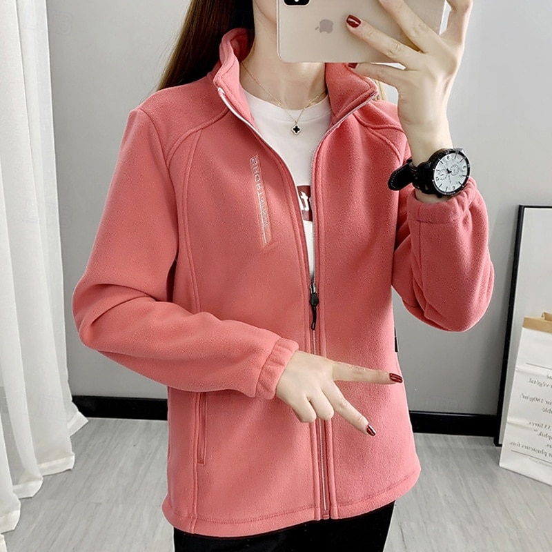 Жен. Куртка для туризма и прогулок Флисовая жилетка Зимнее пальто Тепловая куртка Зима Осень на открытом воздухе Термальные Верхняя часть Розовый Синий Лиловый 2026 - $79.99 –P5