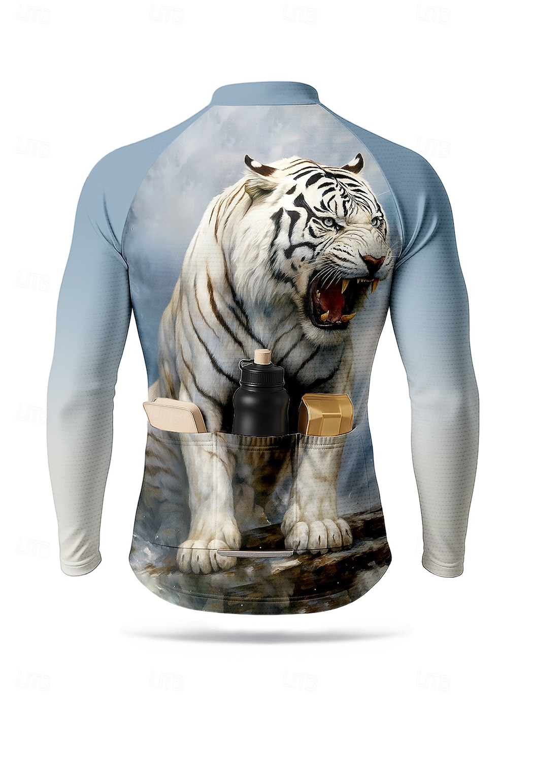 Homme Hauts Maillot de cyclisme Graphique Tigre Motif Animal manche longue Cyclisme Maillot Top avec 3 poches arrière Soleil Protection solaire Écran solaire Séchage Rapide Des sports Bleu Vêtement de 2025 ? $34.99 –P2