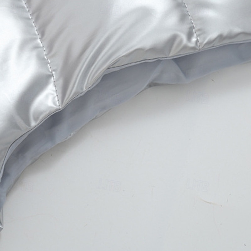 Pánské Puffer Vesta Kamizelka Vesta Dovolená Denní Rande Módní Na běžné nošení Podzim zima Kapsy Polyester Zahřívací Pohodlné Pevná barva Zip Kapuce Běžný Stříbrná Černá Rubínově červená Tmav 2025 - $33.99 –P5