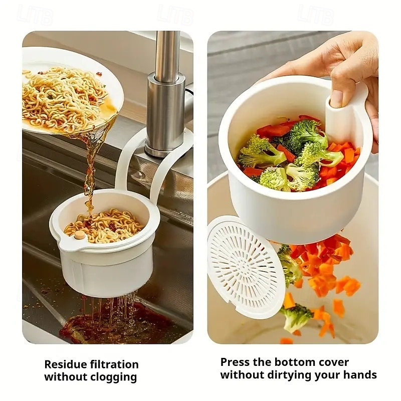 2025年 ワンボタン開閉式吊り下げシンクコーナーラック多目的野菜洗浄機/食器洗い機ホルダーキッチン、フルーツに最適 &野菜保存とスープストレーナー コレクション – $6.99 –P22