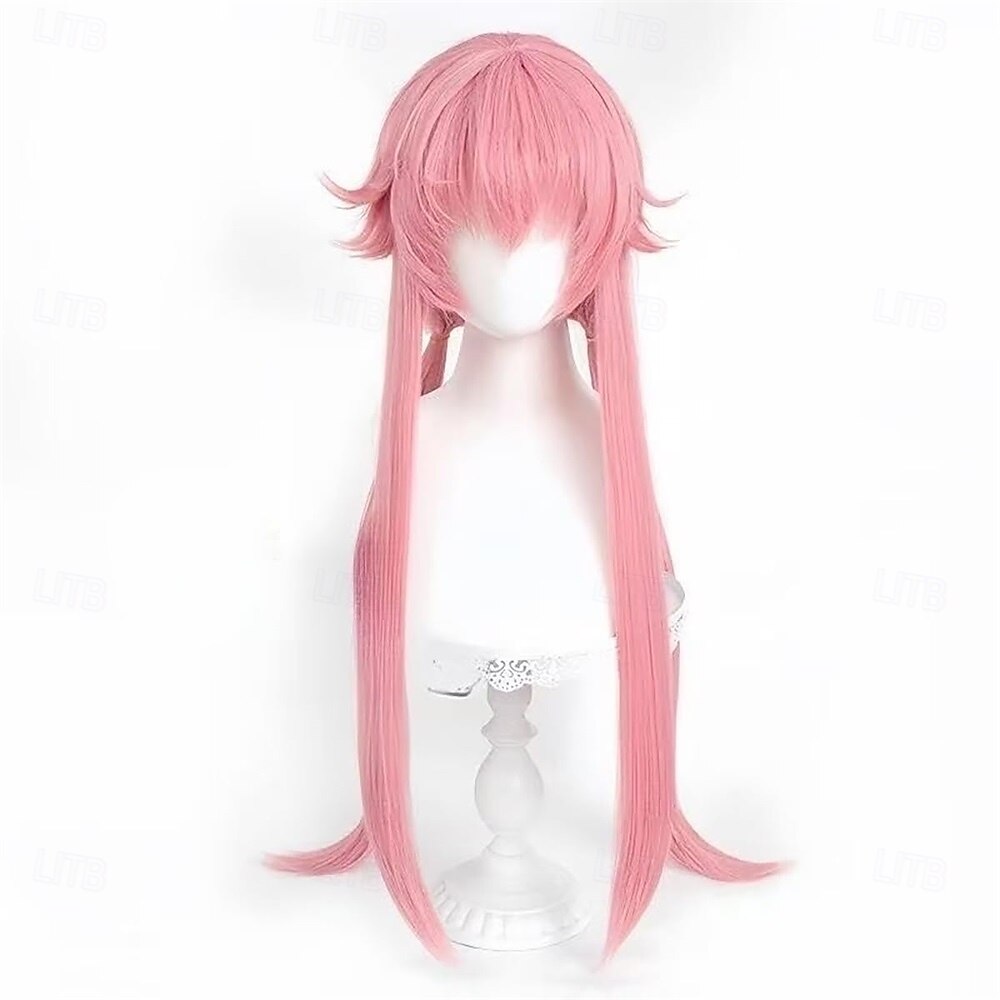 parrucca rosa da donna, capelli sintetici per feste, lunghezza 80 cm del 2025 a $25.99 –P4