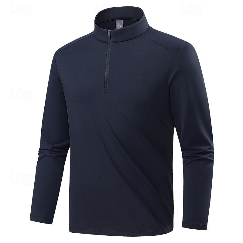 Per uomo Camicia da escursionismo cima dell'escursionismo Maglietta con cerniera a un quarto Manica Lunga Collo alla coreana Top Esterno Protezione Solare UV Asciugatura Rapida Traspirante Nylon del 2025 a $38.99 –P2