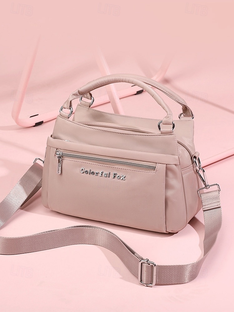 Women's large capacity multi-compartment storage lightweight waterproof nylon crossbody bag with adjustable shoulder strap, Casual style, Suitable for daily use and going out 2026 - $24.99 –P3